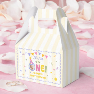 Its Fun To Be One Photo Boy 1st Birthday Favour Box