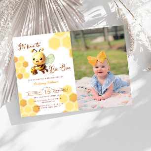 It's Fun to Bee One Honey Bee First Birthday Invitation