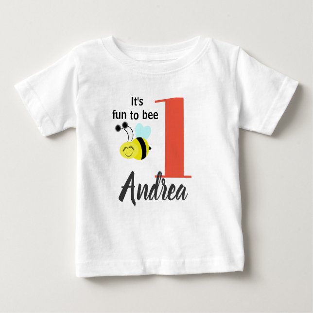 It's Fun to Bee One Personalised Shirt (Front)