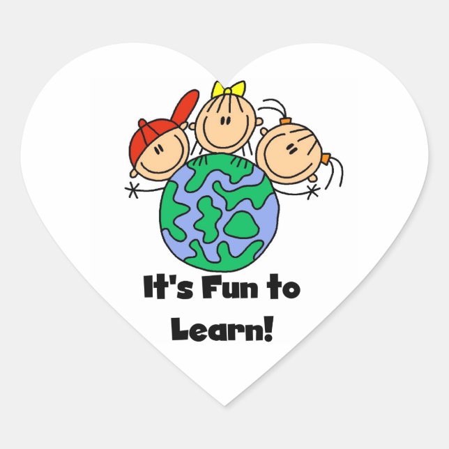 It's Fun to Learn Heart Sticker (Front)