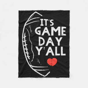 Its Game Day Yall American Football Sports Men Wom Fleece Blanket