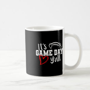 Its Game Day Yall Cute Super Football Bowl Heart W Coffee Mug