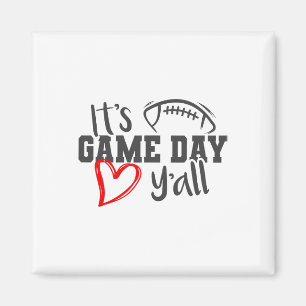 Its Game Day Yall Cute Super Footll Bowl Heart Wom Magnet