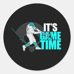 It's Game Time - Baseball Classic Round Sticker