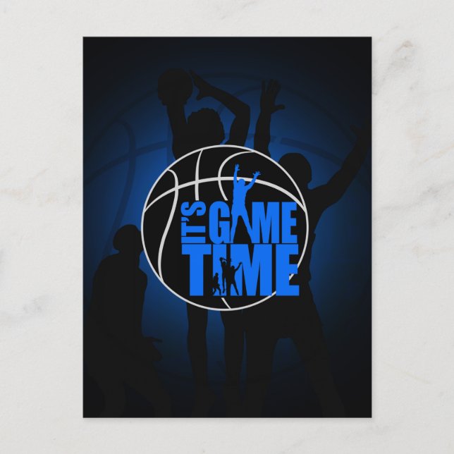 It's Game Time - Blue  Postcard (Front)