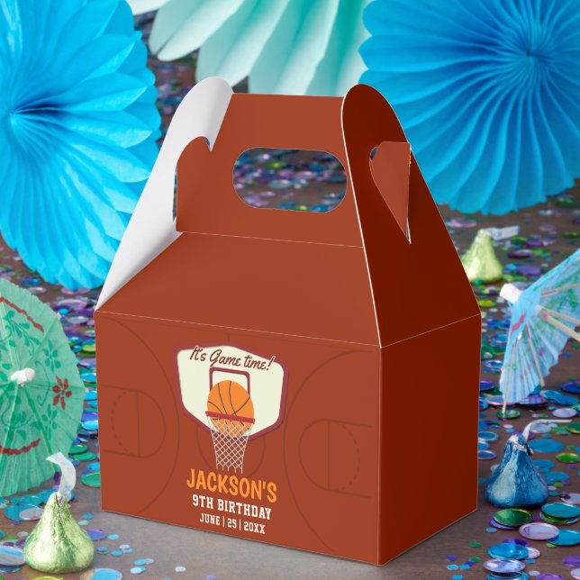 It's Game time! Fun Basketball theme Birthday Kids Favour Box (Party)