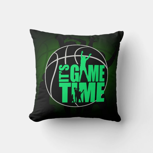 It's Game Time - Green  Cushion (Front)