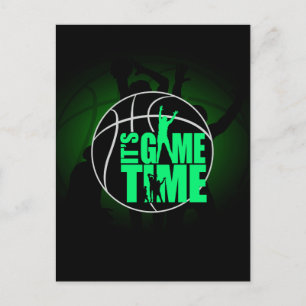It's Game Time - Green Postcard