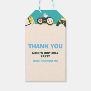 Its Game Time Kids Personalised Gaming Birthday  Gift Tags
