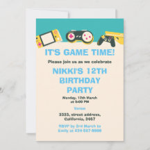 Its Game Time Kids Personalised Gaming Birthday 