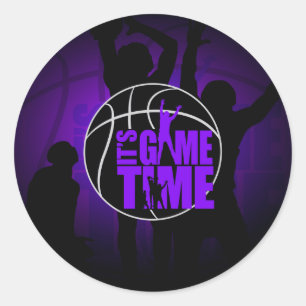 It's Game Time - Purple Classic Round Sticker