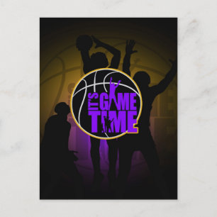 It's Game Time - Purple & Gold Postcard