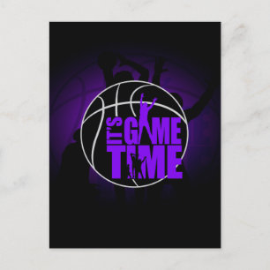 It's Game Time - Purple Postcard