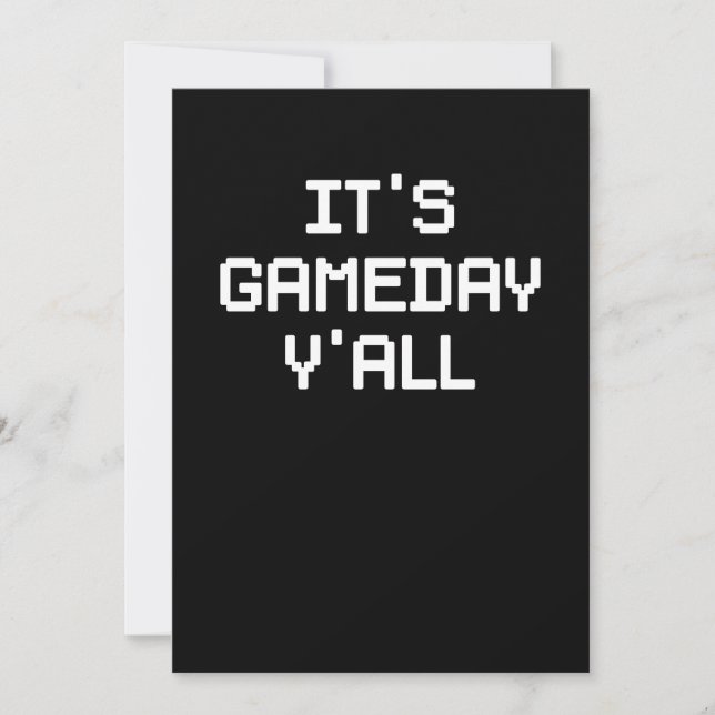 It's Gameday Y'all Football & Gaming Invitation (Front)