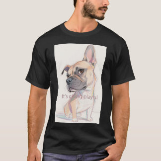" It's Giving Playful" French Bulldog Men's T - Sh T-Shirt