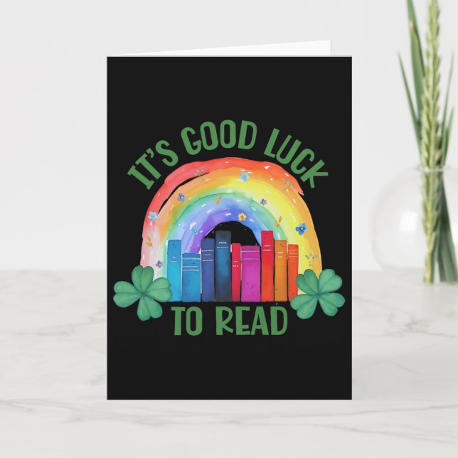 It's Good Luck To Read St Patrick's Day Teacher Li Card (Front)