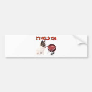 IT'S GRILLIN TIME BUMPER STICKER