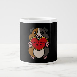 It's Guinea Pig Heart Be OK   Cute Guinea Pig Large Coffee Mug