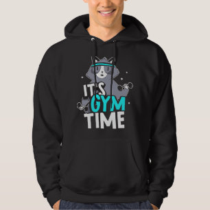 Its Gym Time Workout Sports Fitness Squat Hoodie
