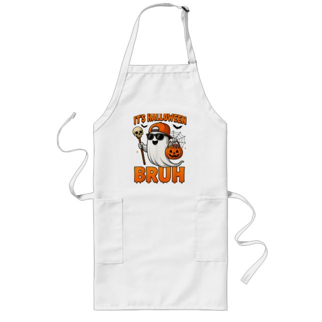 Its Halloween Bruh  Long Apron (Front)