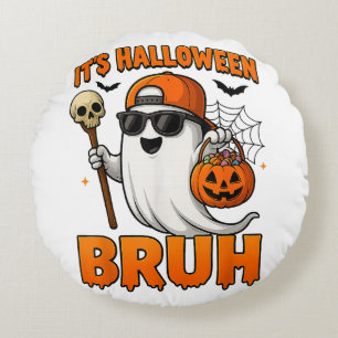 Its Halloween Bruh Round Cushion