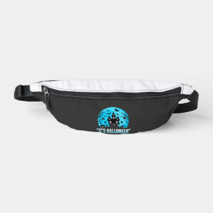 It's Halloween Haunted House Bat Design Bum Bags