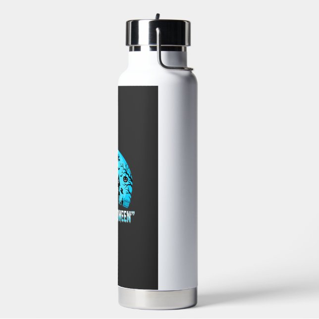 It's Halloween Haunted House Bat Design Water Bottle (Left)