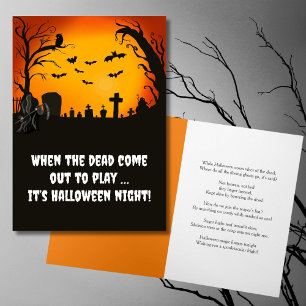 It's Halloween Night at the Grim Reaper's Grave Card