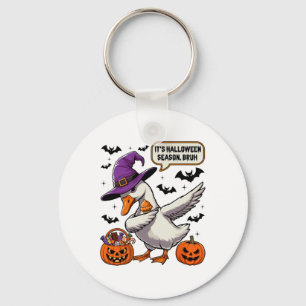 It's Halloween Season Bruh Funny Goose Costume Spo Key Ring