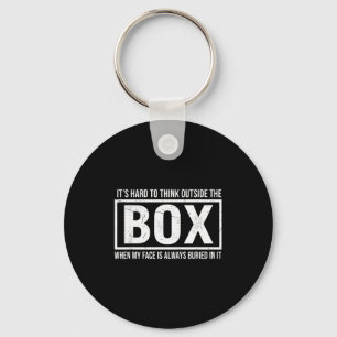 It's hard to think outside the box when my face is key ring