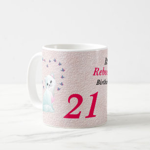 It's Her Birthday Kitten and Flowers Version Coffee Mug