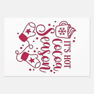 It's Hot Chocolate Season Cacoa Christmas Wrapping Paper Sheet