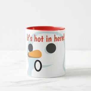 "It's hot in here!" Funny cute snowman hot chocola Mug