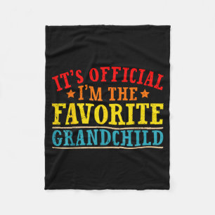 It's I'm The Favorite Granhild Funny Family Fleece Blanket