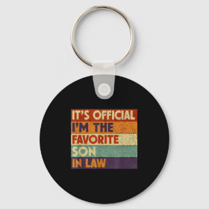 It's i'm the favourite son in law funny vintage key ring