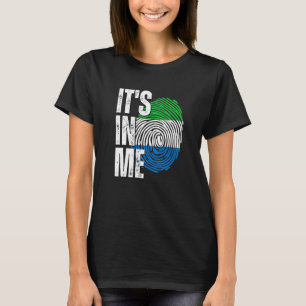 It's In Me Sierra Leone Flag Fingerprint African H T-Shirt