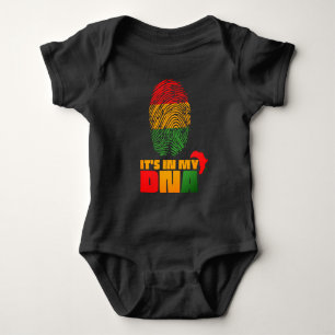 It's in My DNA African Flag Black History Month Baby Bodysuit