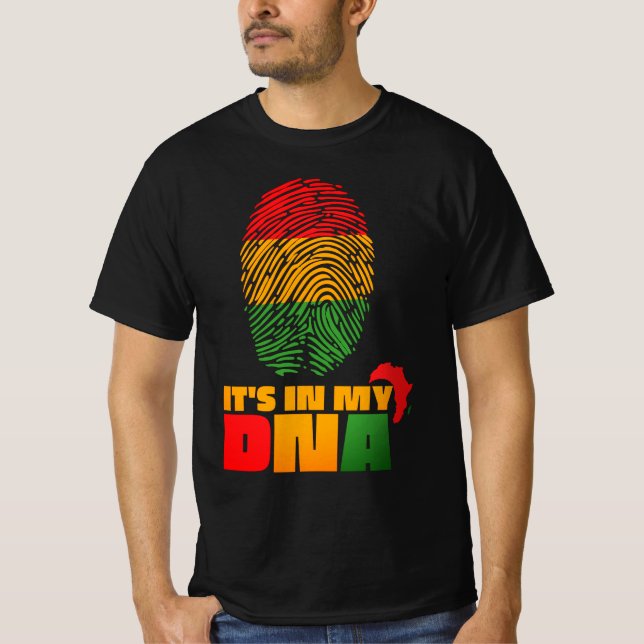It's in My DNA African Flag Black History Month T-Shirt (Front)