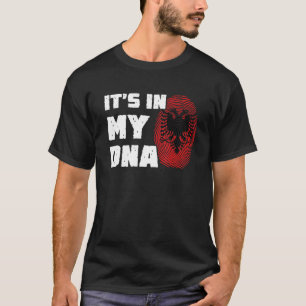 It's In My DNA Albania Flag Fingerprint Men Women T-Shirt