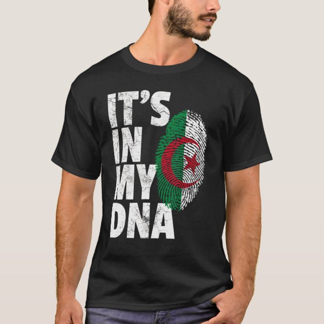 It's In My Dna Algerian Algeria Flag   Men Women T-Shirt (Front)