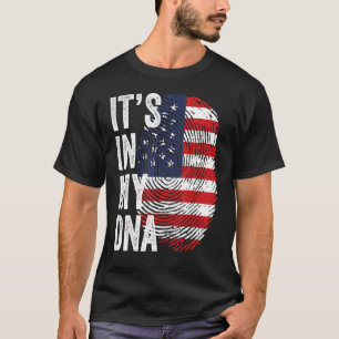 It's In My Dna American Flag Usa Soccer Team T-Shirt