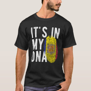 it's in my DNA Andorra flag Fingerprint T-Shirt