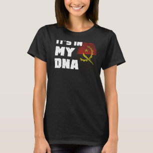 It's In My DNA Angola Flag Fingerprint Men Women T-Shirt