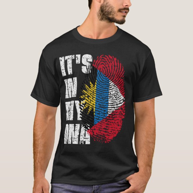IT'S IN MY DNA Antigua and Barbuda Flag  T-Shirt (Front)