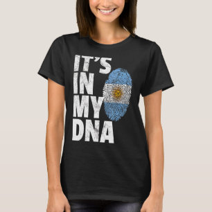 It's In My Dna Argentina Flag   Men Women Kids T-Shirt