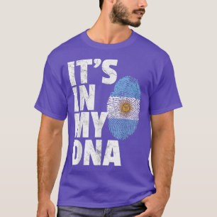 It's In My Dna Argentina Flag T  Gift Men Women Ki T-Shirt