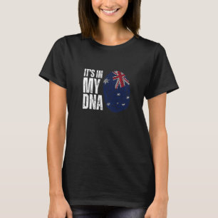 It's In My Dna Aussie Australian Flag Fingerprint T-Shirt
