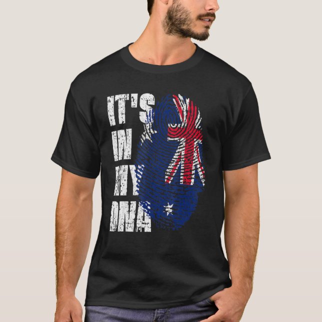 It's In My Dna Australia Flag Australian T-Shirt (Front)