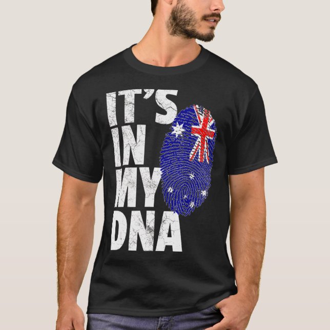 It's In My Dna Australian Australia Flag T-Shirt (Front)