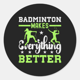 Its In My Dna Badminton Shuttle Racket Badminton P Classic Round Sticker